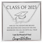 Signature Name Necklace with Message Card | 2023 Graduate | Graduation Gift for Her