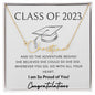 Signature Name Necklace with Message Card | 2023 Graduate | Graduation Gift for Her