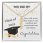 Vertical Name Necklace with Message Card | Graduation 2023 | Funny Graduation Gift for Her