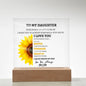 Square Acrylic Plaque | For My Daughter | Gift For Daughter