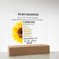 Square Acrylic Plaque | For My Daughter | Gift For Daughter