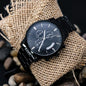 Customizable Engraved Black Chronograph Watch | Gift for My Lover | Gift for My Man