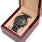 Customizable Engraved Black Chronograph Watch | Gift for My Lover | Gift for My Man