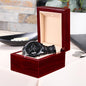 Customizable Engraved Black Chronograph Watch | Gift for My Lover | Gift for My Man