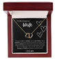 Everlasting Love | To My Wife | Valentine's Day Gift | To My Gorgeous Wife | Gift of Love | Heart Necklace | Gold & Diamond Heart Necklace
