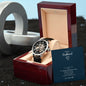 Men's Openwork Watch with Mahogany Box | Gift For Him | Gift for Husband