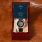 Men's Openwork Watch with Mahogany Box | Gift For Him | Gift for Husband