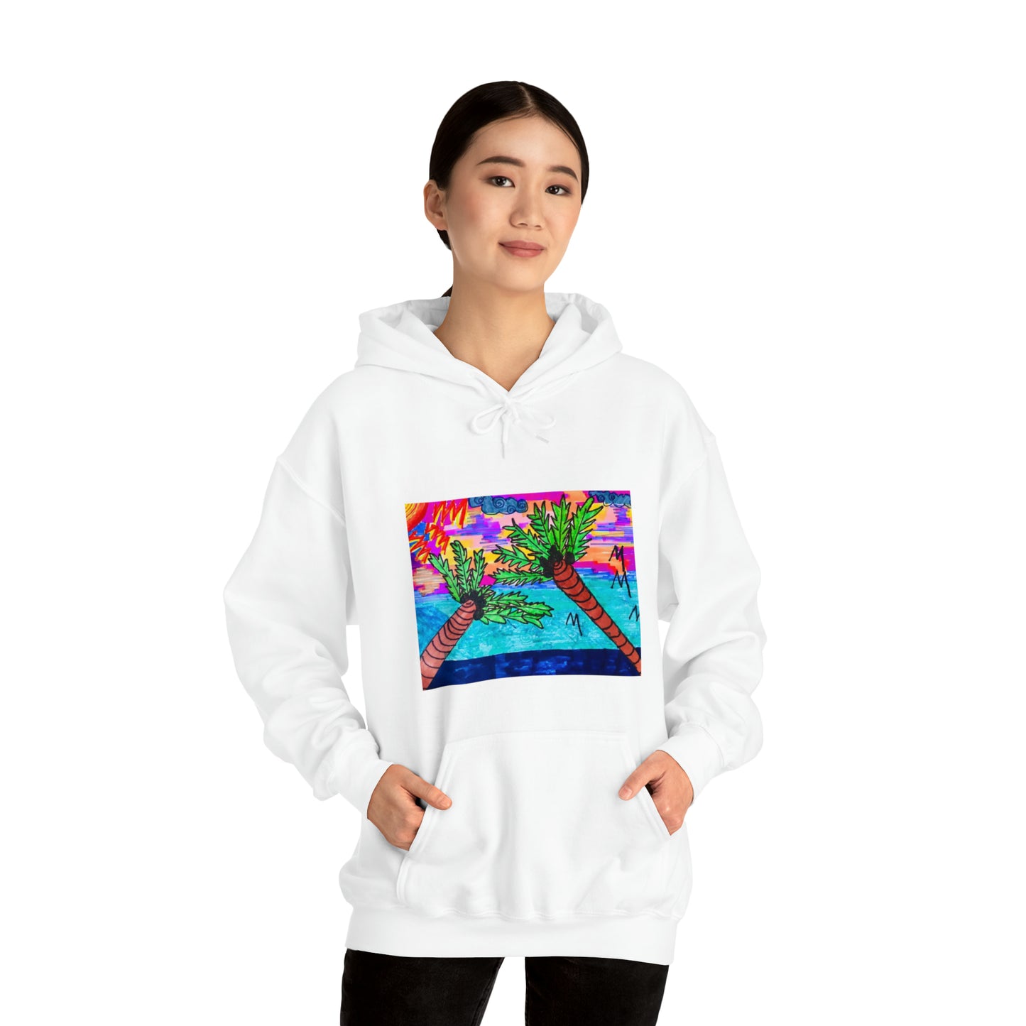 PALM TREES & VITAMIN SEA Heavy Blend™ Hooded Sweatshirt