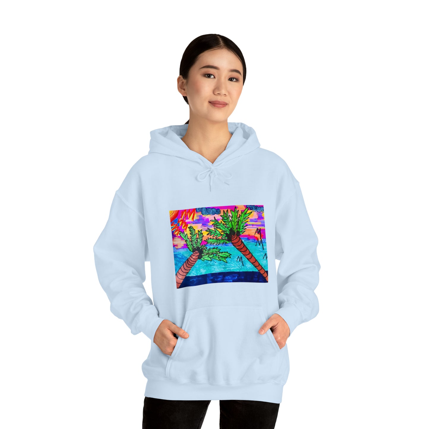 PALM TREES & VITAMIN SEA Heavy Blend™ Hooded Sweatshirt