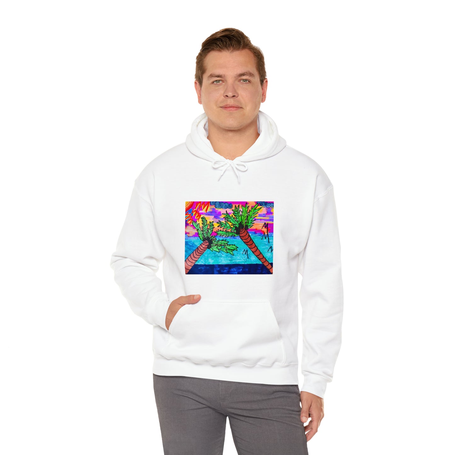 PALM TREES & VITAMIN SEA Heavy Blend™ Hooded Sweatshirt