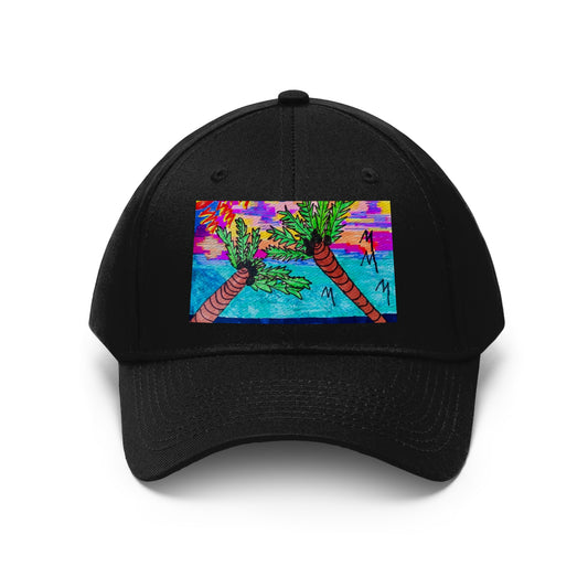 Palm Trees & Vitamin Sea Unisex Twill Hat