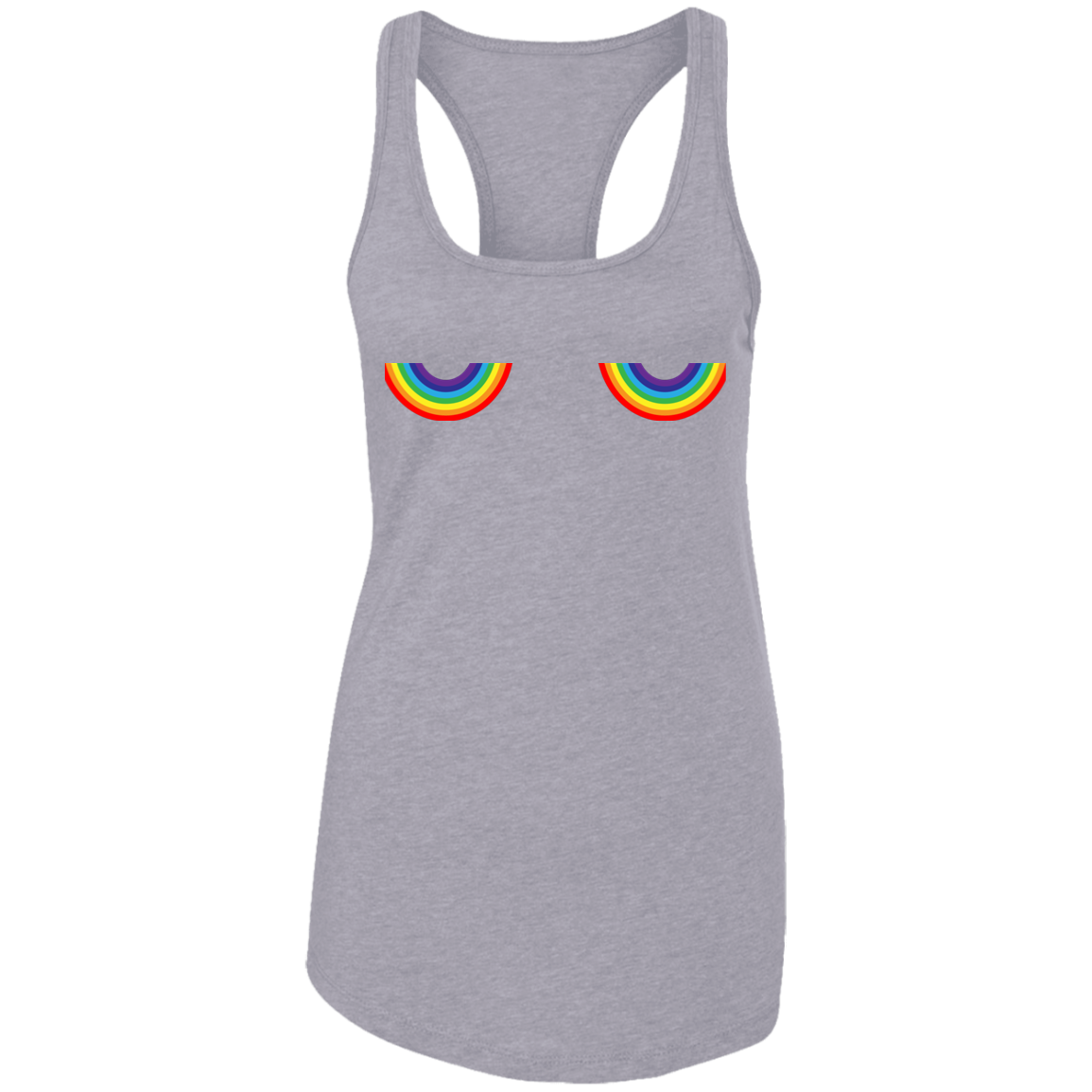 PRIDE RAINBOW BOOBS Ladies Ideal Racerback Tank