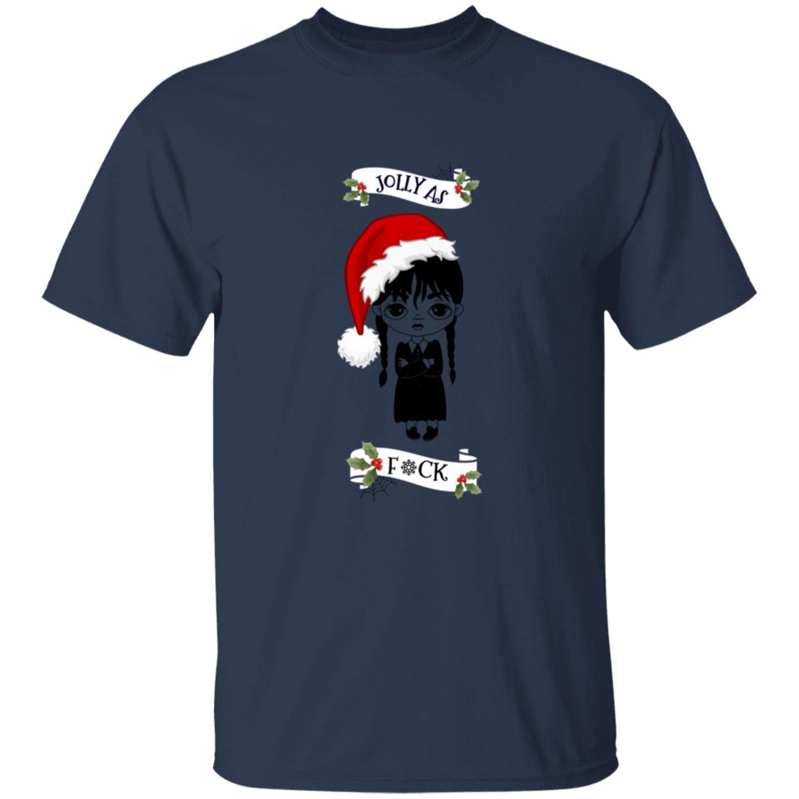 Jolly As F*ck Wednesday Addams Christmas T-shirt