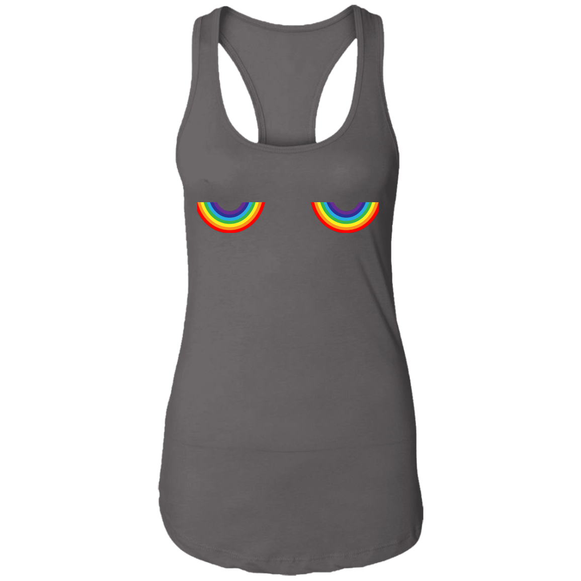 PRIDE RAINBOW BOOBS Ladies Ideal Racerback Tank