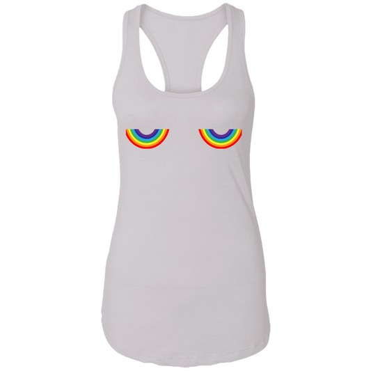 PRIDE RAINBOW BOOBS Ladies Ideal Racerback Tank