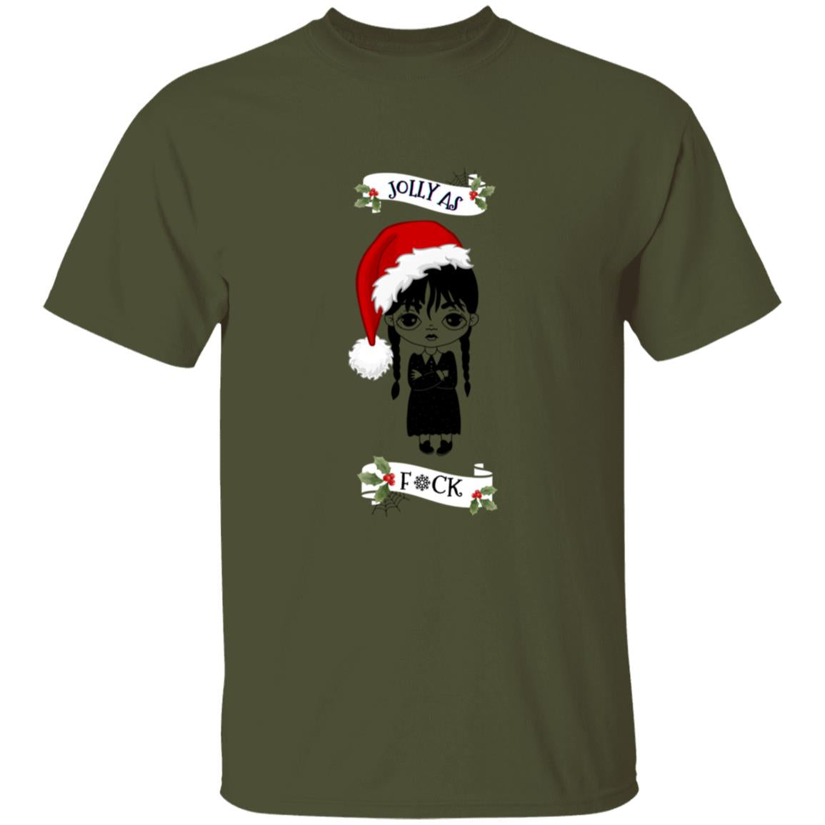 Jolly As F*ck Wednesday Addams Christmas T-shirt