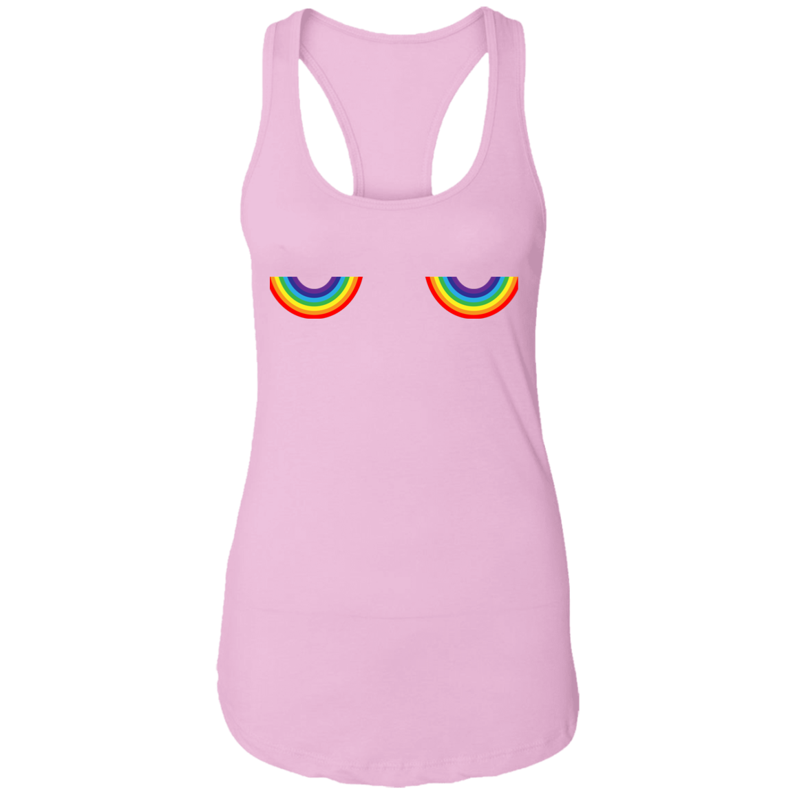 PRIDE RAINBOW BOOBS Ladies Ideal Racerback Tank