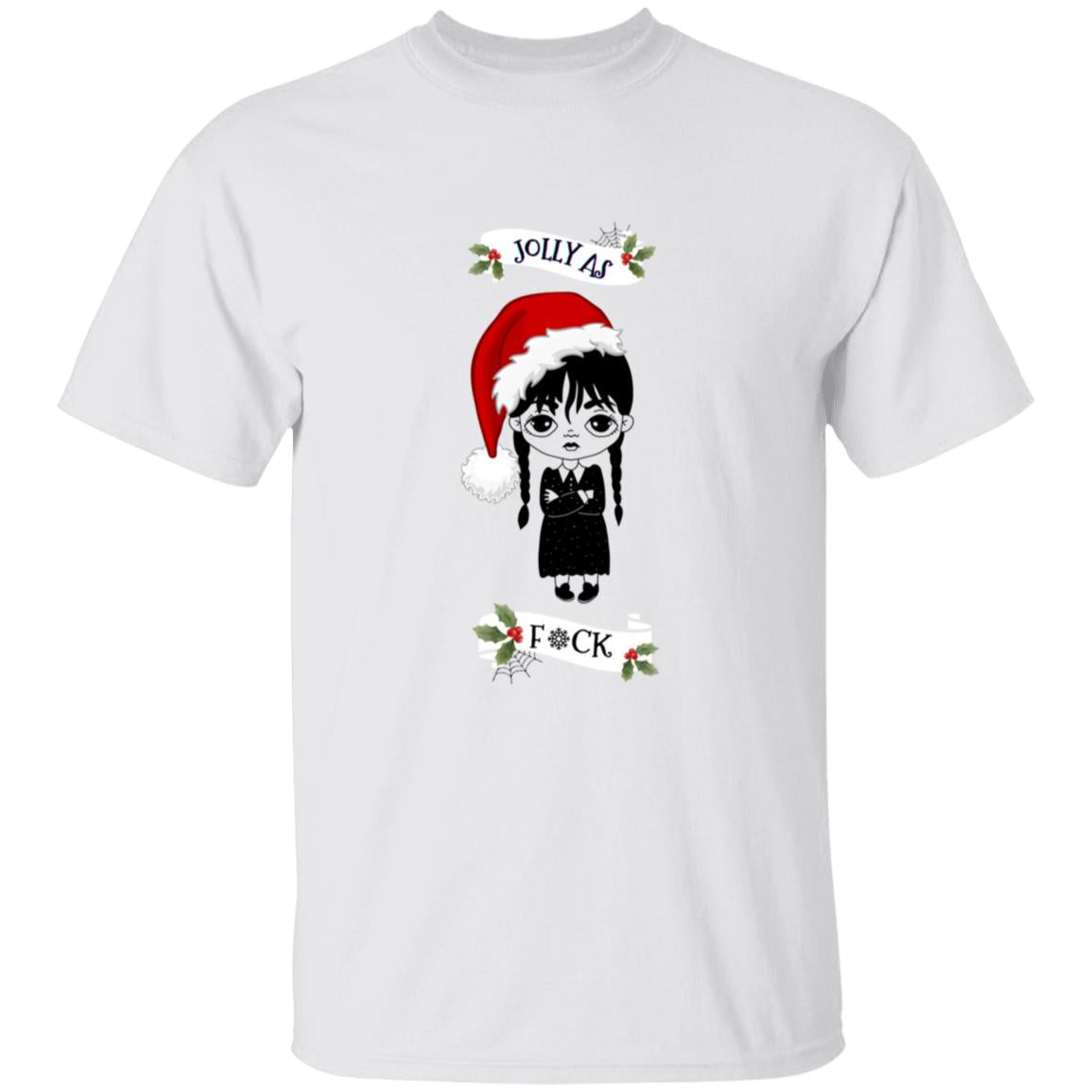 Jolly As F*ck Wednesday Addams Christmas T-shirt