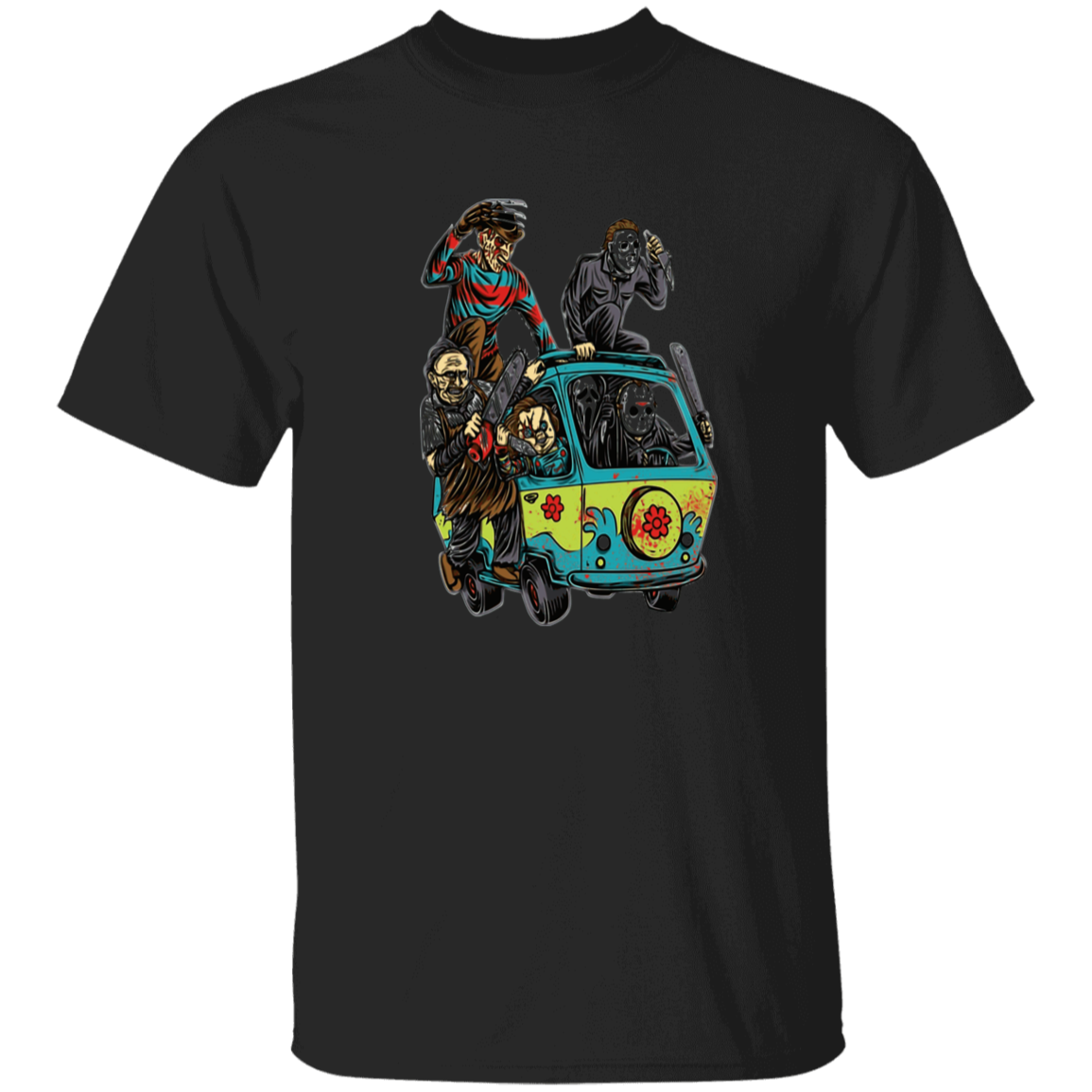 MONSTERS GET AWAY VAN HALLOWEEN T-SHIRT