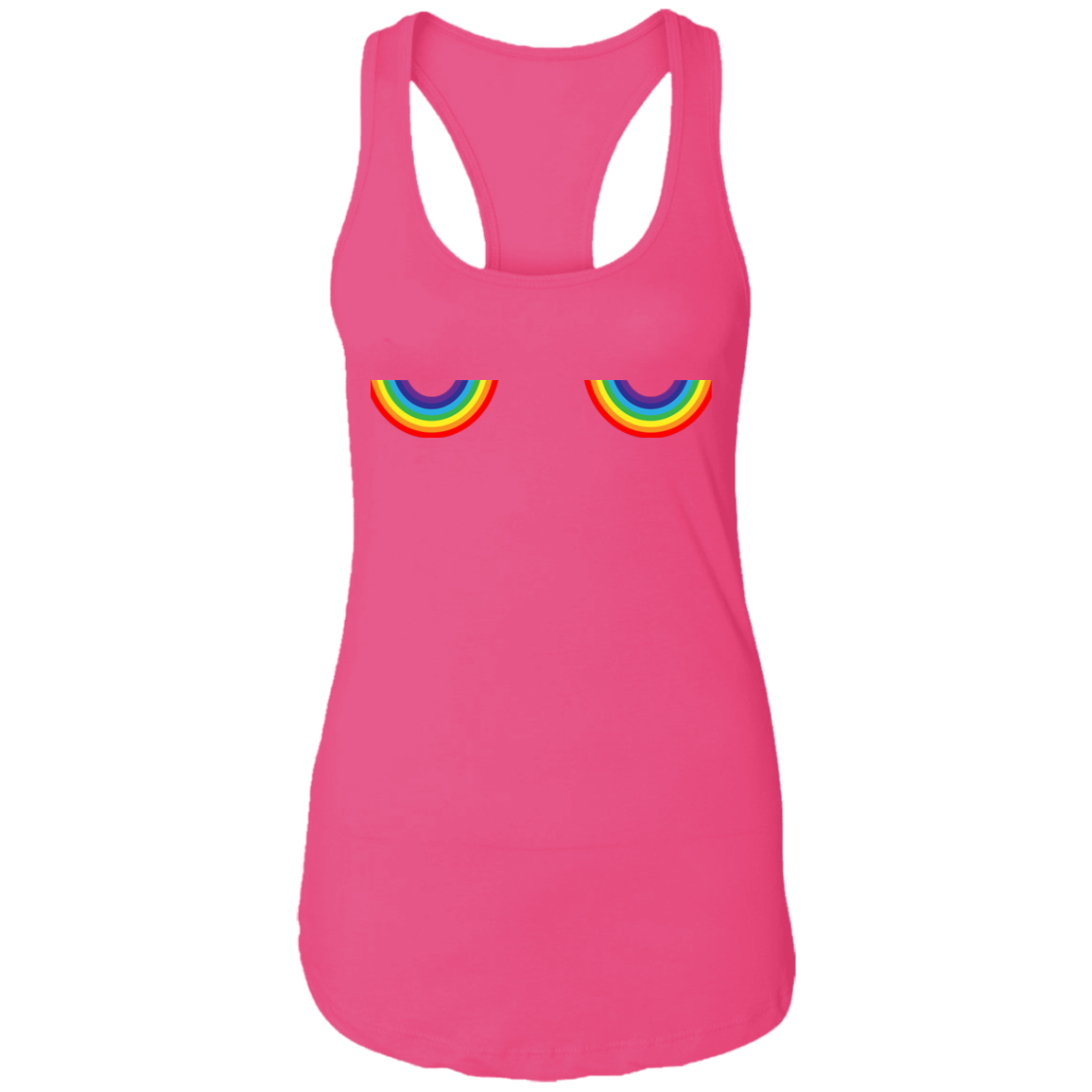 PRIDE RAINBOW BOOBS Ladies Ideal Racerback Tank