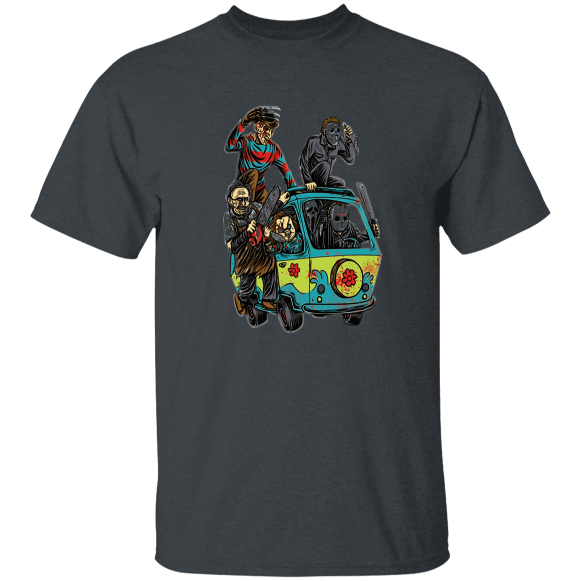 MONSTERS GET AWAY VAN HALLOWEEN T-SHIRT