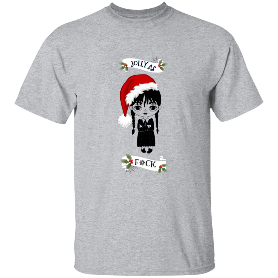 Jolly As F*ck Wednesday Addams Christmas T-shirt