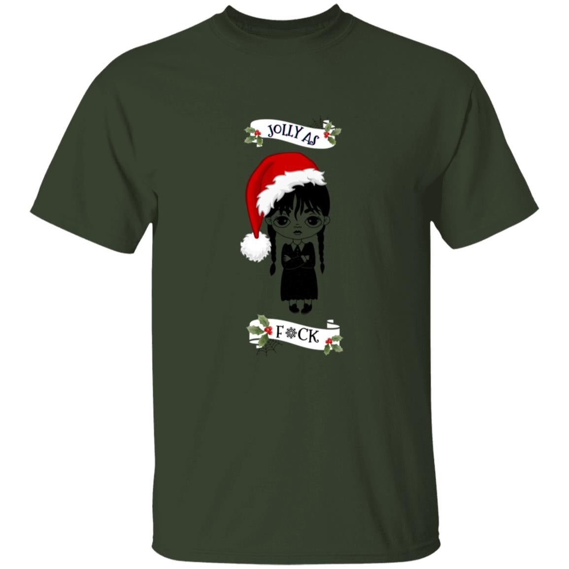 Jolly As F*ck Wednesday Addams Christmas T-shirt