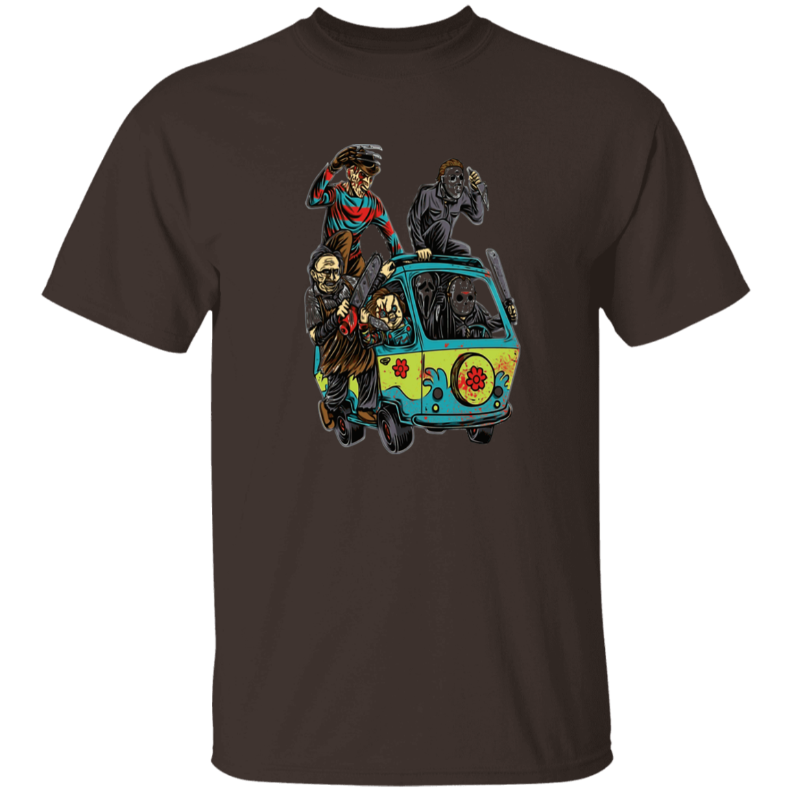 MONSTERS GET AWAY VAN HALLOWEEN T-SHIRT