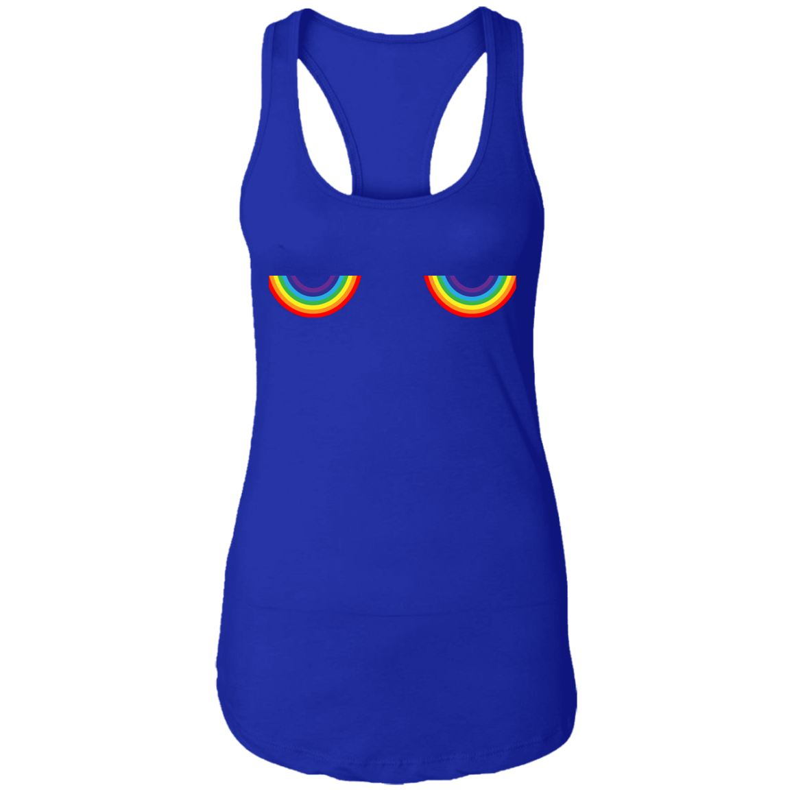 PRIDE RAINBOW BOOBS Ladies Ideal Racerback Tank