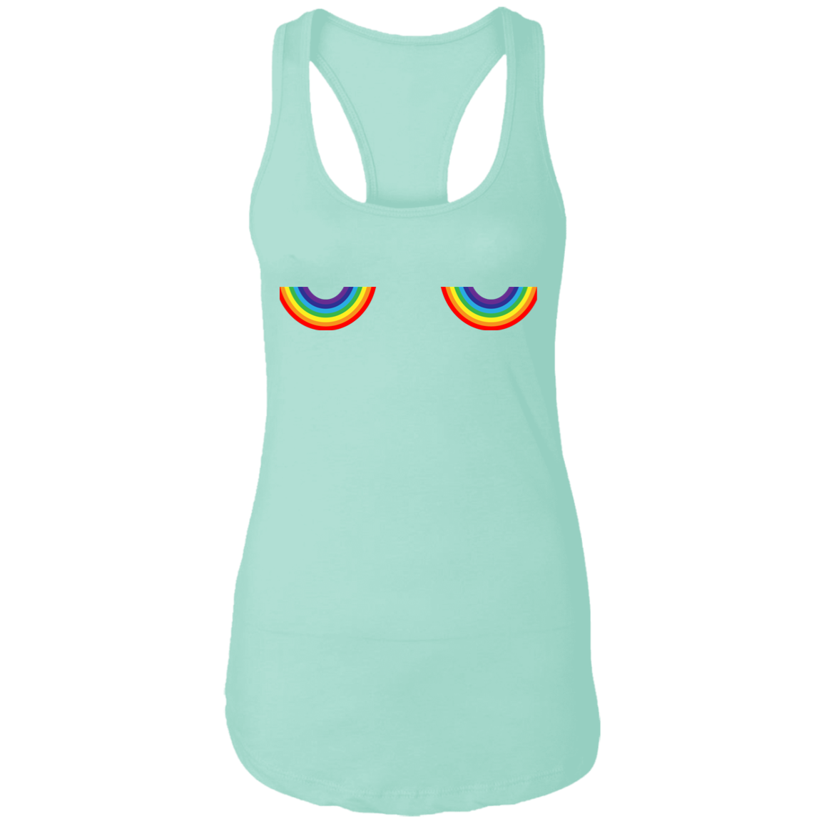 PRIDE RAINBOW BOOBS Ladies Ideal Racerback Tank