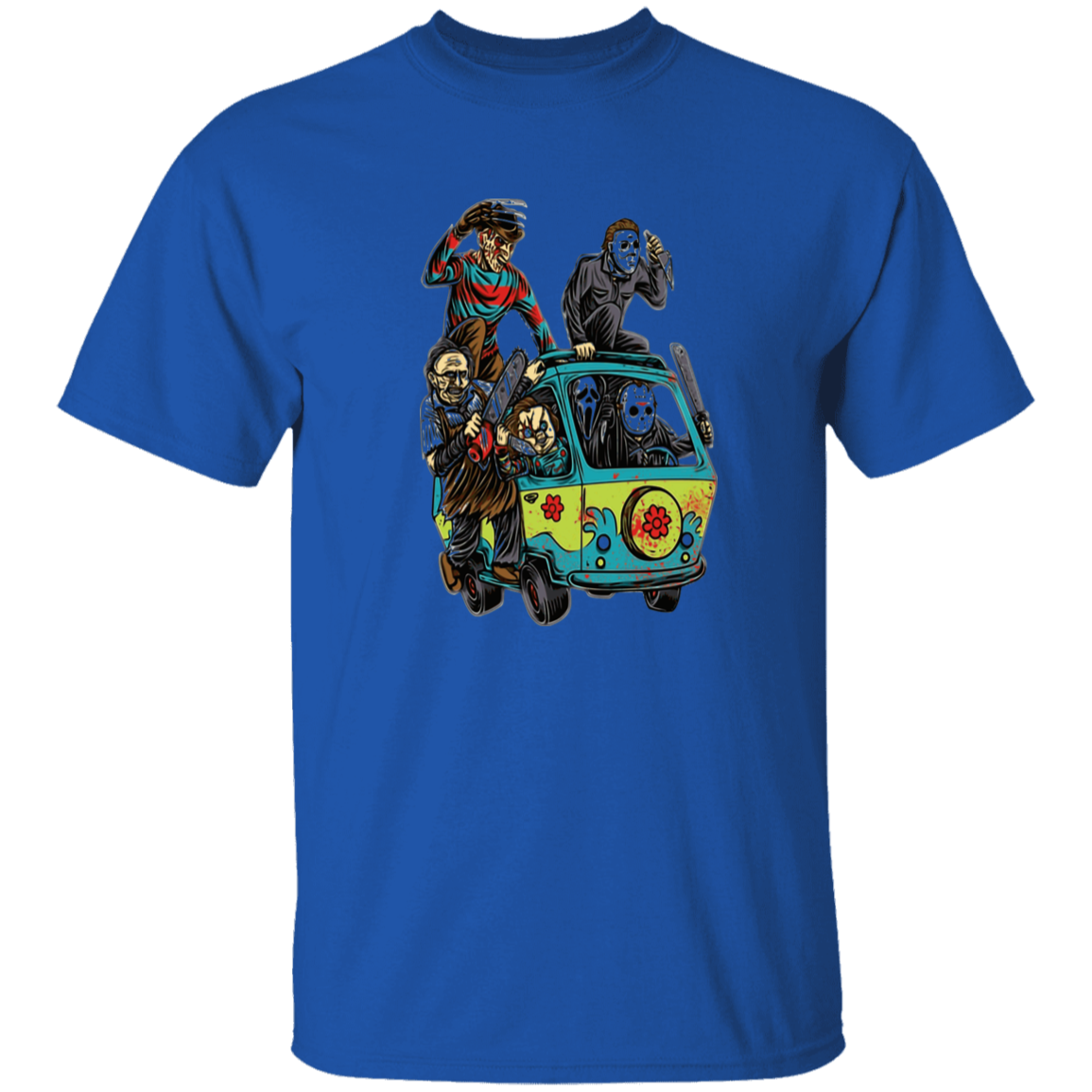 MONSTERS GET AWAY VAN HALLOWEEN T-SHIRT