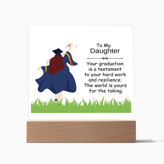 Square Acrylic Plaque | Graduation Plaque for Daughter | Graduation Plaque 2023 | Graduation Gift for Daughter