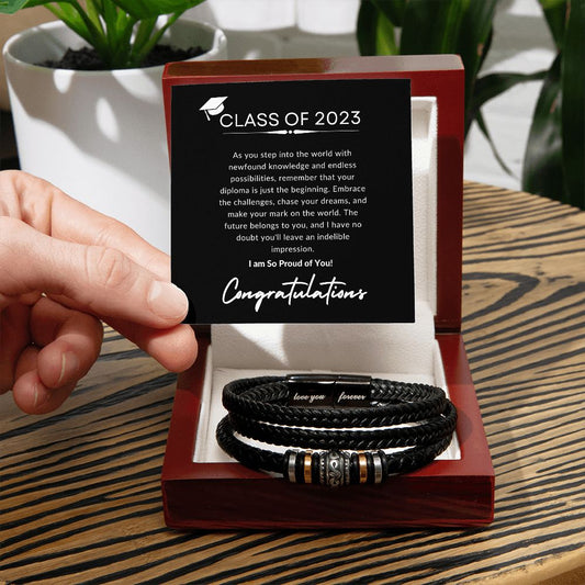 Love You Forever Bracelet | Graduation Gift for Him | 2023 Graduate | 2023 Graduation Gifts