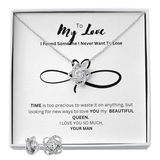Love Knot earring and Necklace Set | Love Necklace | Gifts for your Love