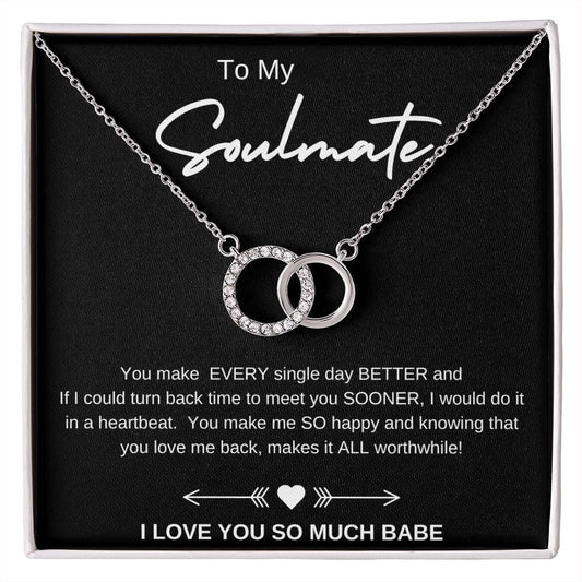 Perfect Pair Forever Love Necklace | To My Soulmate | Valentine's Day Gift | Gift for Her | Gift For Girlfriend | Gift for All |  Love is Love | To My Soulmate |