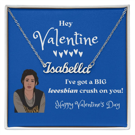 Custom Name Necklace | Valentine's Day Gift | Naughty Valentine | LGBTQIA | Love is Love