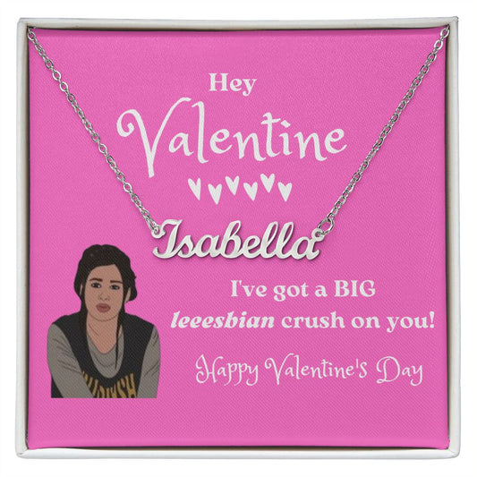 Custom Name Necklace | Valentine's Day Gift | Naughty Valentine | LGBTQIA | Love is Love