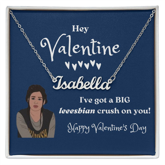 Custom Name Necklace| To My Valentine | Valentine's Day Gift | Naughty Valentine | Love is Love