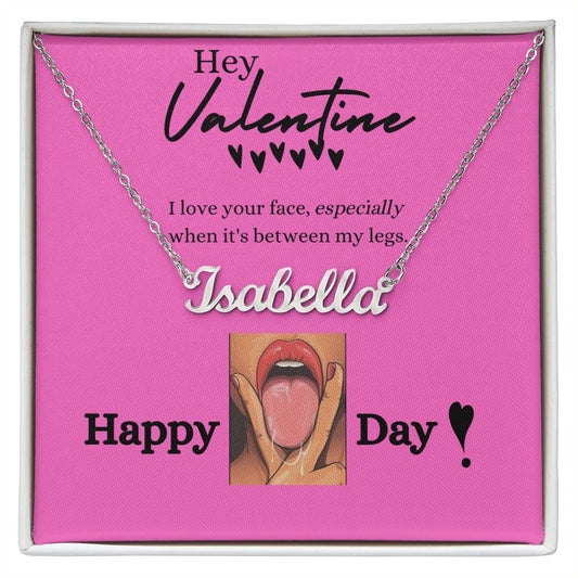 Custom Name Necklace | Valentine's Day Gift | Naughty Valentine | LGBTQIA | Love is Love